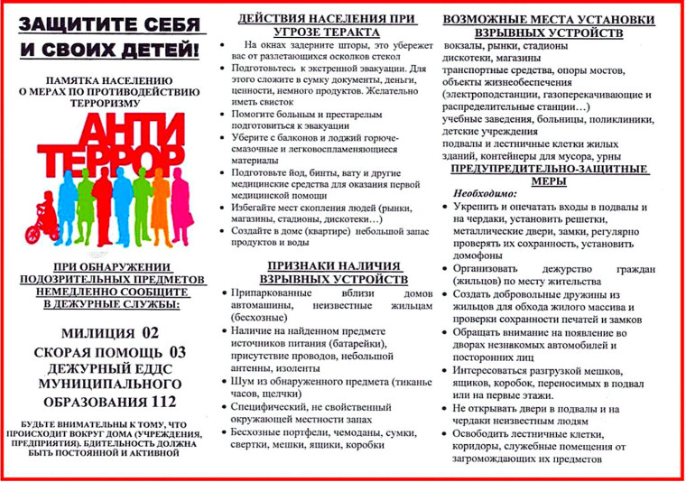 Памятка пр антитеррору. Памятка пр антитеррору.
